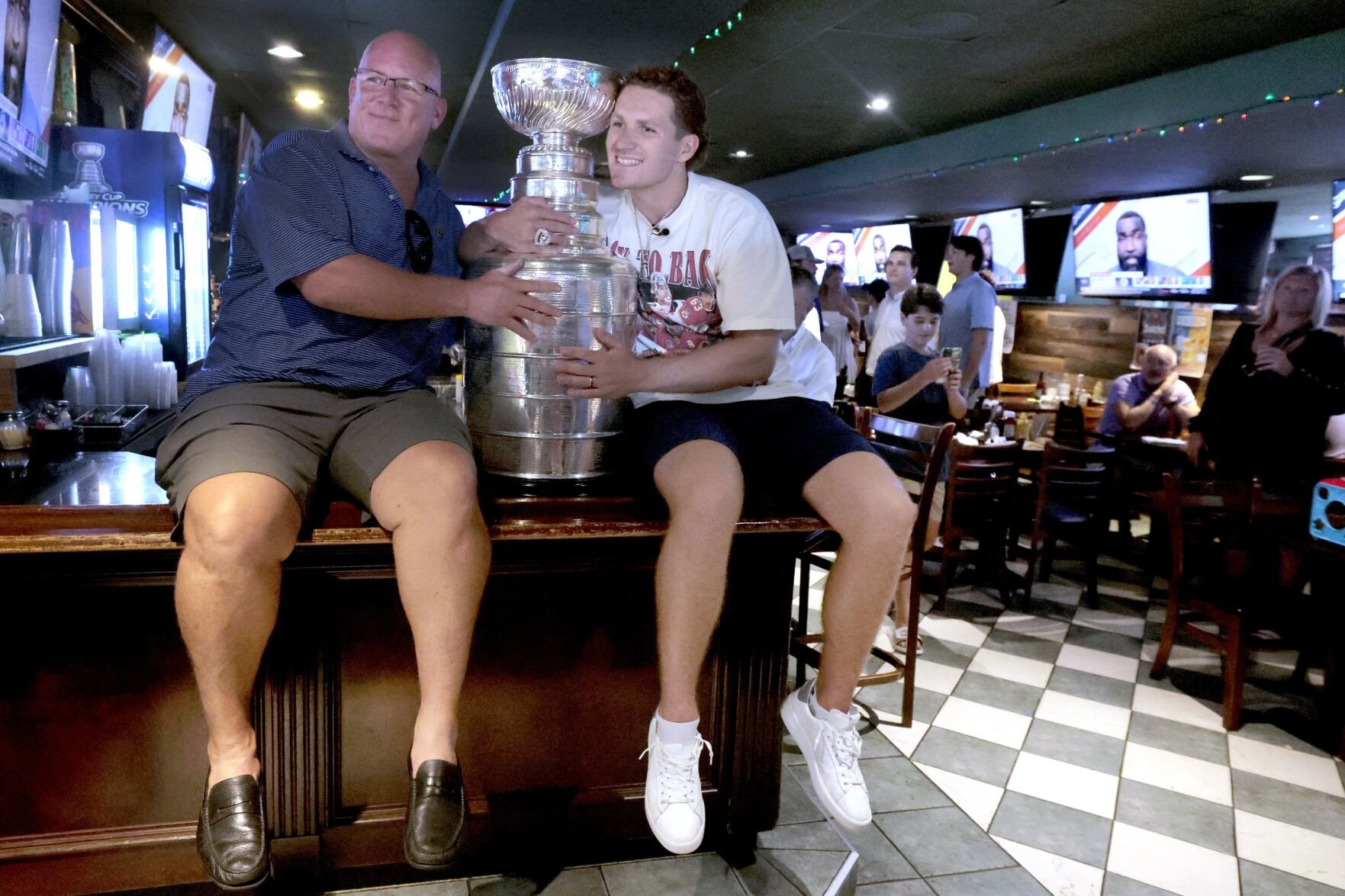 Panthers forward and ӣƵ native Matthew Tkachuk shares Stanley Cup after winning back-to-back NHL championships